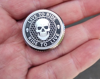 Skull Seat Fender Bolt Custom Screw for Indian Motorcycles m8, Deep engraved