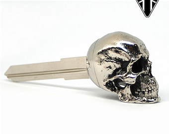Llave virgen de encendido con diseño de calavera para motocicleta Triumph, piezas personalizadas