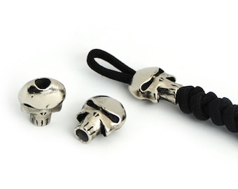 Punisher Paracord beads,Lanyard knife,Skull,DIY,craft,keychain,custom,Parachute,cord,550,4mm,key,chain,accessory,men gift