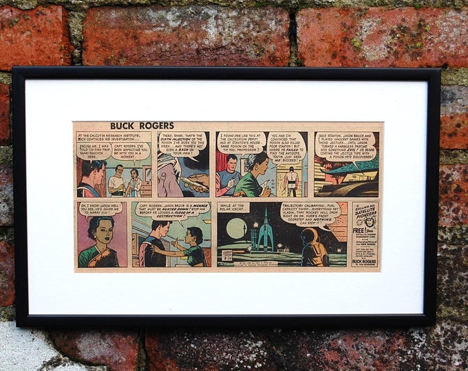 Buck Rogers. Original Comic. Mounted, Framed. Perfect Birthday, Christmas Gift. by George Tuska. 28th August 1960. Only 1 Available