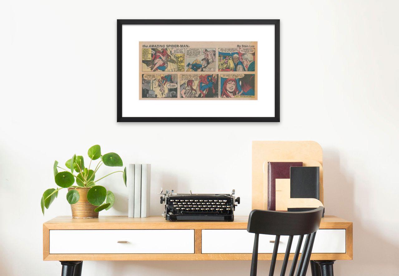 Spider-man Original Comic Mounted, Framed. Perfect Birthday
