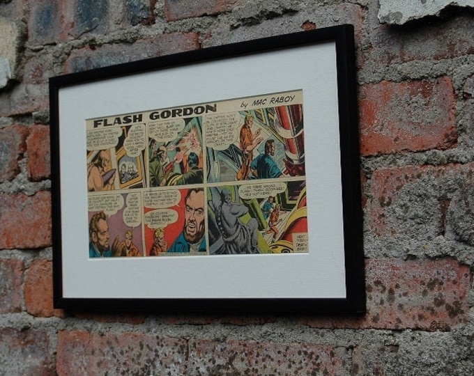 Flash Gordon Original Comic Mounted Framed Perfect Birthday Christmas Gift by Mac Raboy