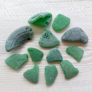 Adriatic Sea Green Glass - Crafy Green Beach Glass Lot- Perfect Project Supply, Croatian Keepsake, Mosaic Art and Craft
