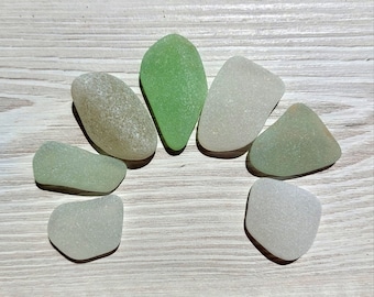 Adriatic Sea Glass: 7 Croatian Beach Shards, Jewelry Quality Glass