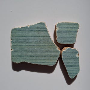 Aqua Blue Adriatic Sea Pottery - Beach Ceramic Shards