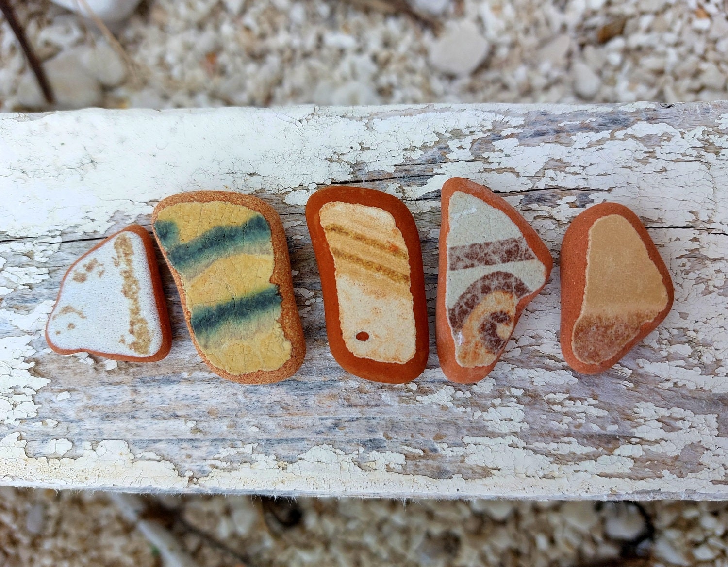 Adriatic Sea Treasures: Wonderful Brown / Beige Ceramics for Beach Combing & Mosaic Art, Sea Pottery Ceramic Tiles