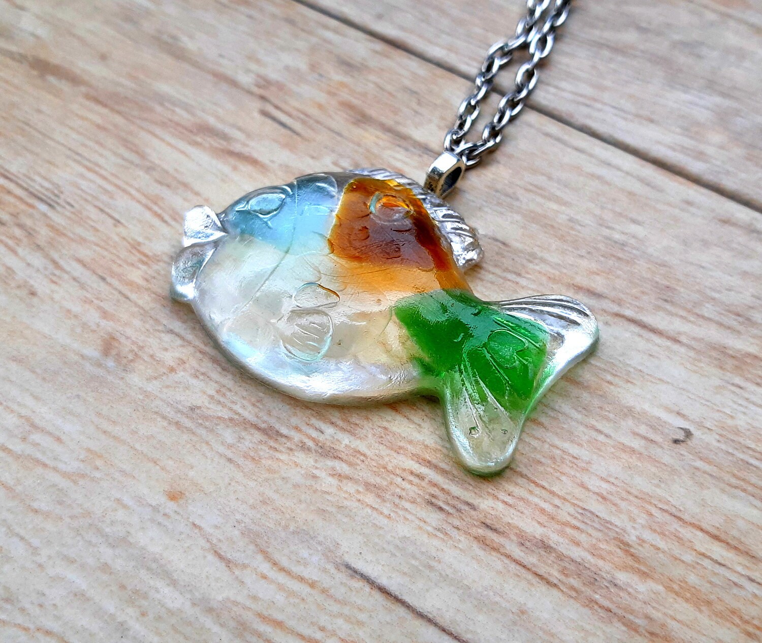 Sea Glass Resin Pendant Unique Gifts For Her Christmas Gifts Etsy