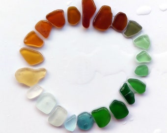 Genuine Adriatic Rainbow Sea Glass - Craft the Perfect Multicolored Coastal Artwork or Precious Beach Combing Souvenirs