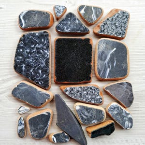 Black Sea Treasure: 20 Pieces of Authentic Adriatic Beach Pottery, Crafters Dream & Unique Gift Idea - Croatian Souvenir