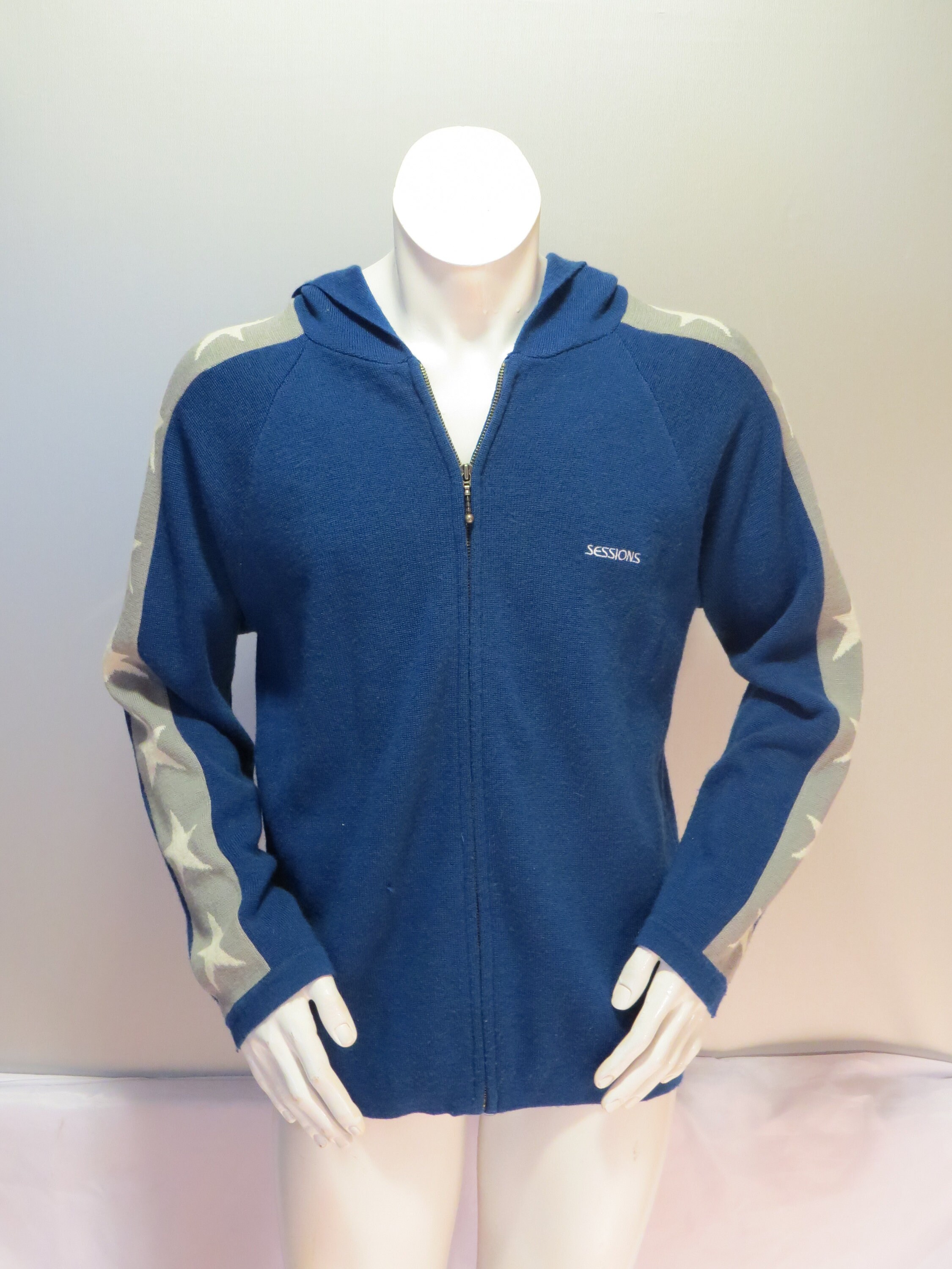 Vintage Sessions Snowboard Zip Up Hoodie Star Arms Etsy