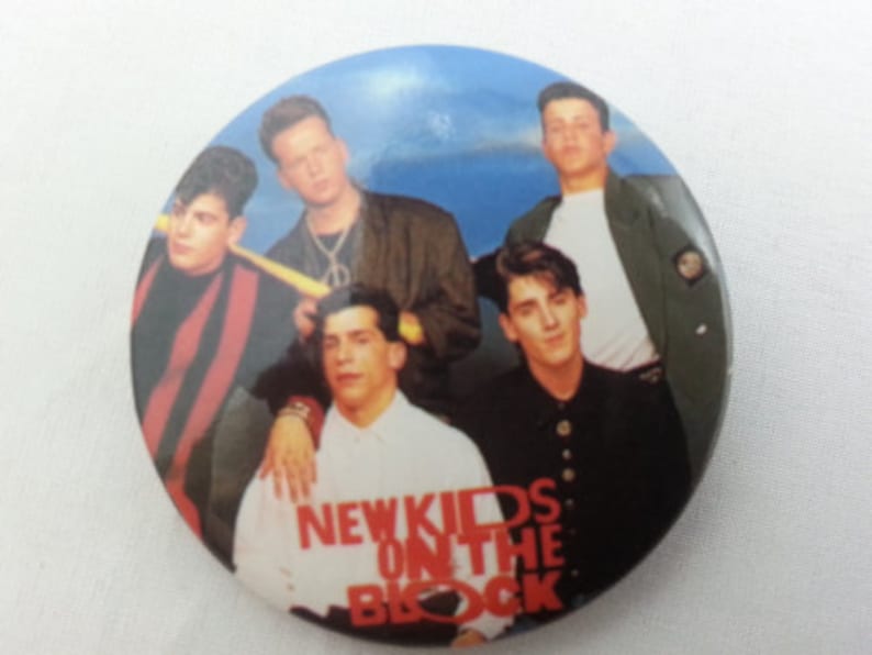 Featuring the Entire Group Retro New Kids on the Block Button Prepped Out !