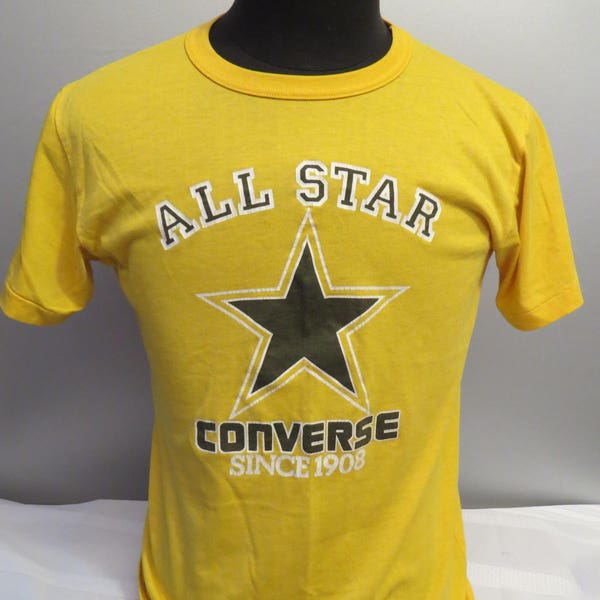 Vintage Converse All Star Shirt - Featuring One Star Graphic - Men's Medium