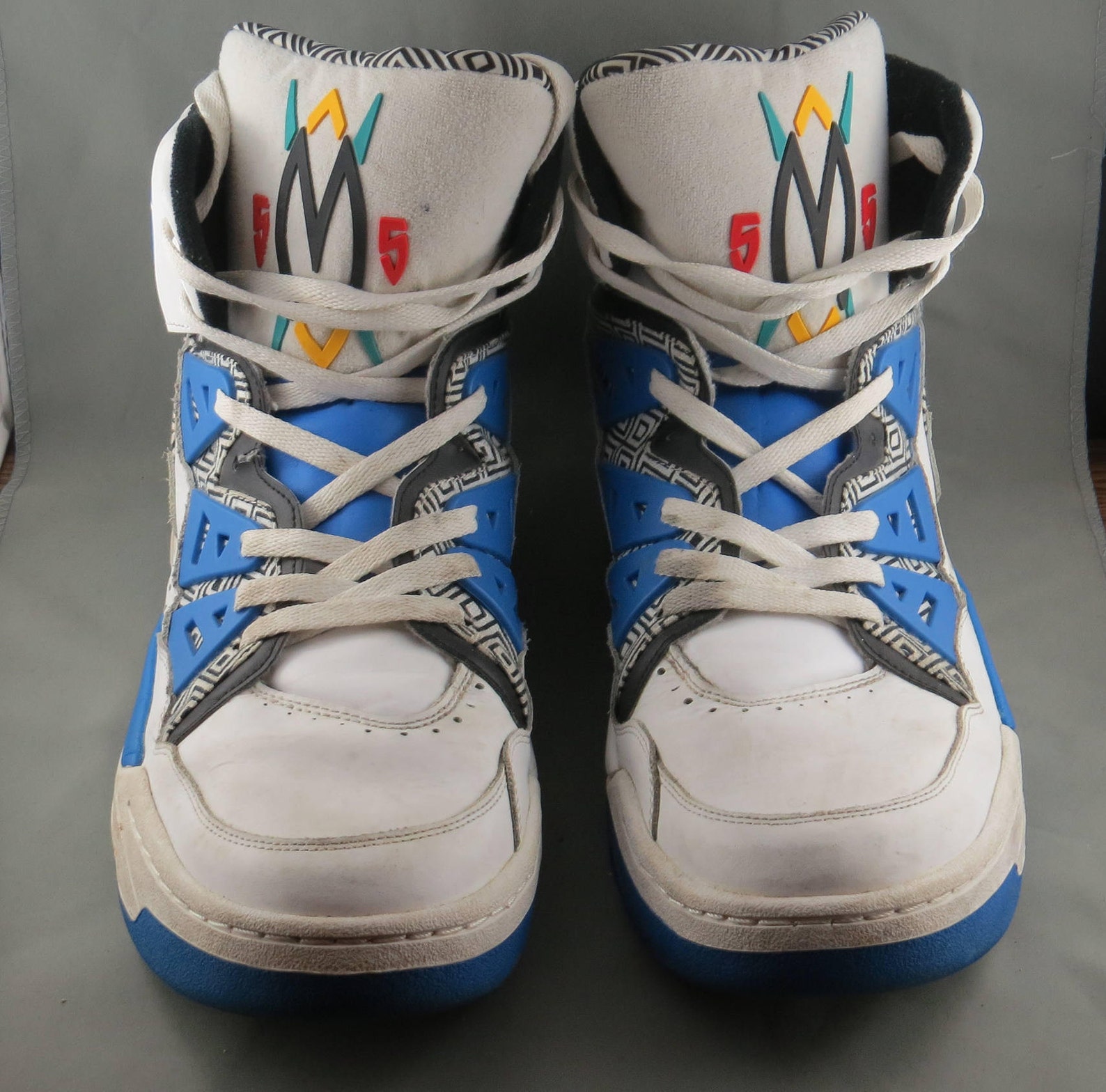 Adidas Originals Dikembe Mutombo 55 1993 Blue White HI Top | Etsy