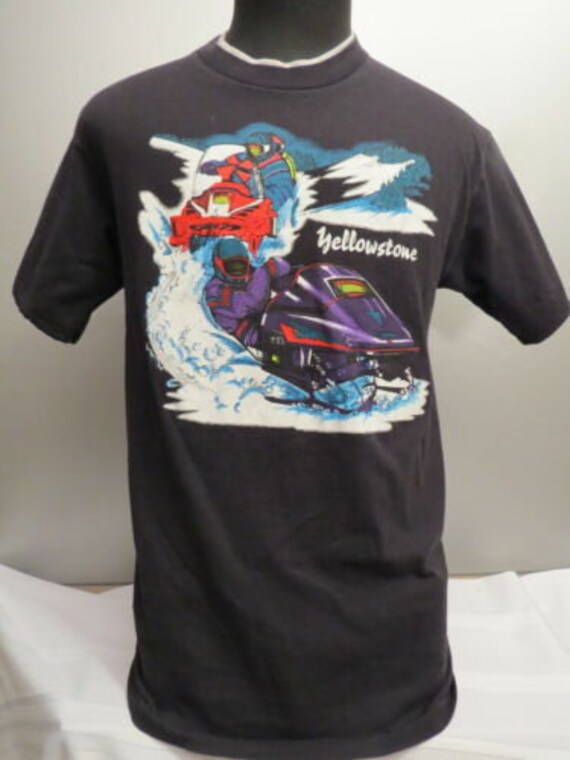 Vintage Snowmobile Shirt - Yellowstone National Pa