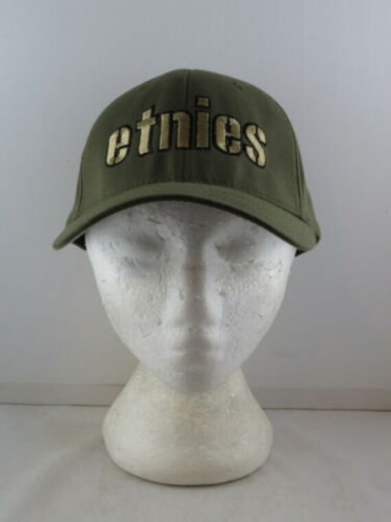Etnies Hat (VTG) - Combat Green Tan Lettering - Adult Flexfit