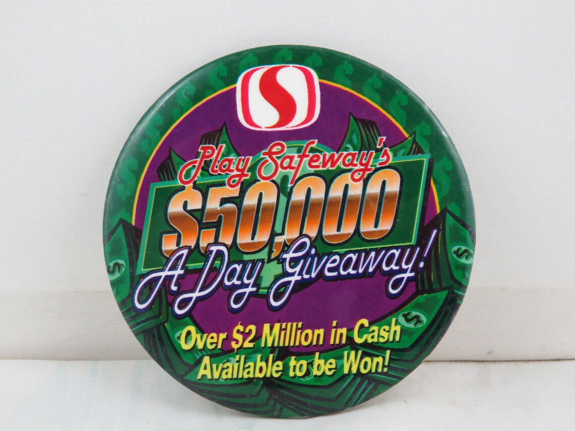 Safeway Staff Pin Vintage 50000 A Day Giveaway Etsy