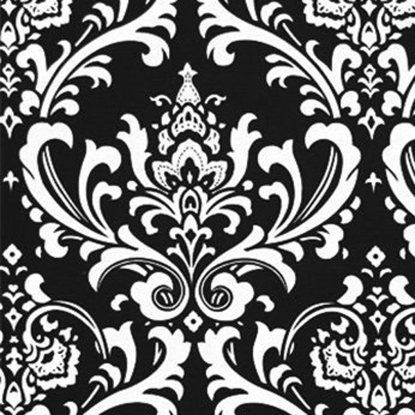 Premier Prints Fabric, Ozbourne Black and White, Upholstery grade, Made in USA