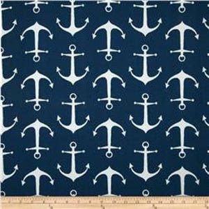 Premier Prints Fabric | Navy Anchors | Designer Fabric | Upholstery Fabric | navy fabric | sailor oxford fabric | Made in the USA