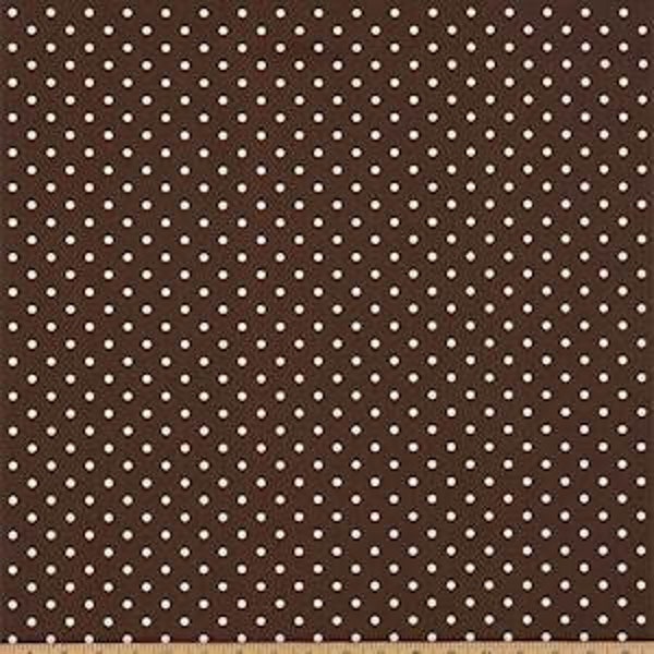 Premier Prints Fabric | Brown Mini Dot Fabric | Designer Fabric | | Upholstery Fabric | Fabric by the yard | Polka Dot | Made in the USA
