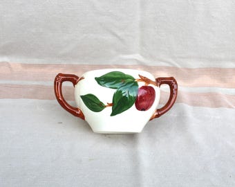 Vintage Franciscan Ware Apple Pottery Sugar Bowl - No Lid