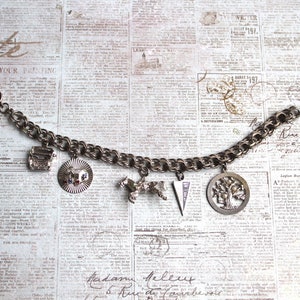 Vintage Sterling Silver Charm Bracelet