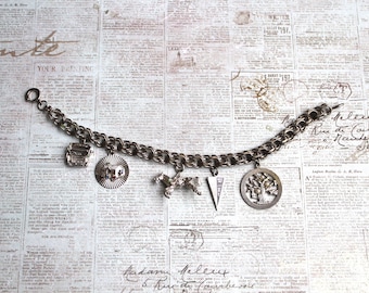 Vintage Sterling Silver Charm Bracelet