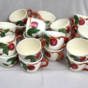 Franciscan Ware Apple Pottery Coffee Cups