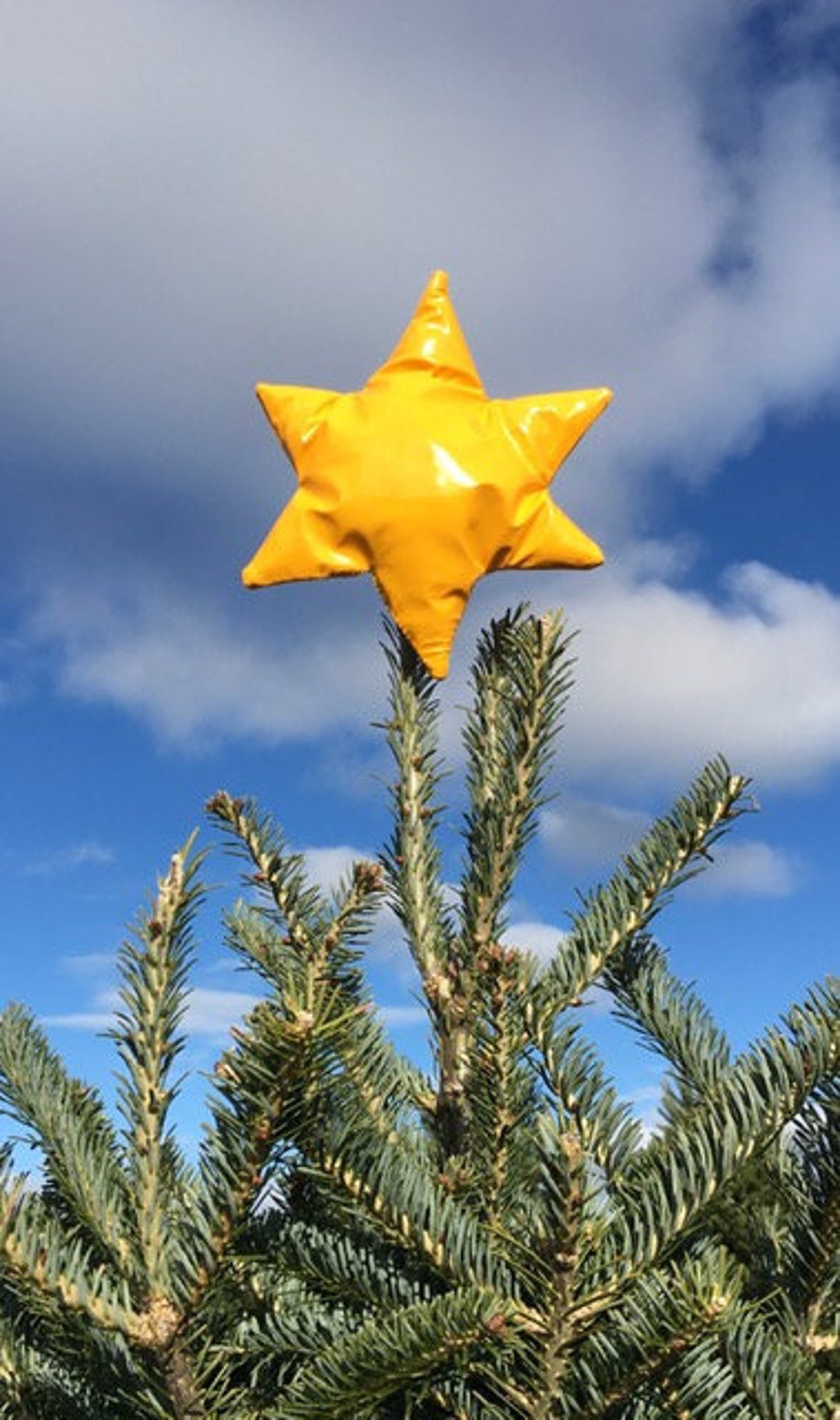 Tree Topper Yellow Hanukkah Tree Topper Star of David Tree Etsy