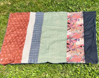 Earth tones Picnic Blanket, Spectator's Blanket, Concert blanket, Camping blanket, Beach blanket, Outdoor baby blanket