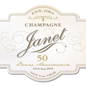 Champagne Label Personalized