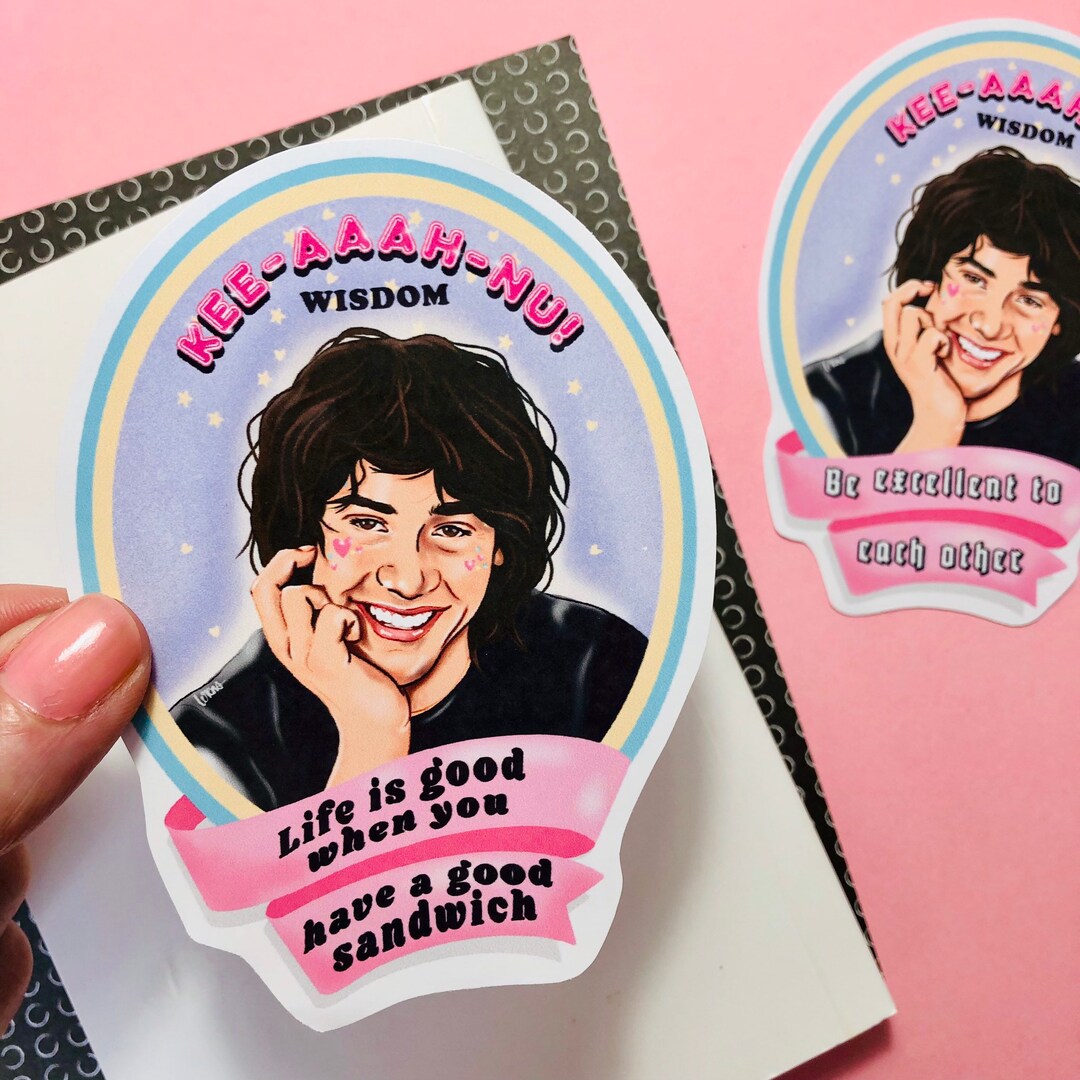 Keanu Reeves Sticker, Laptop Stickers, 90s Stickers, 90s Gift, Movie ...