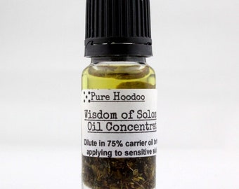 WISDOM OF SOLOMON Oil | Mental Clarity, Exam Success, Skilled Leadership, Sound Decision-Making - Pure Hoodoo | 10ml Handmade Magic Oil