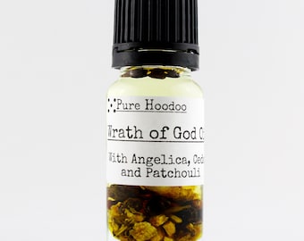 WRATH OF GOD Oil | Punish Evildoers, Compel Liars to Tell the Truth, Break Jinxes and Repel Evil - Pure Hoodoo | 10ml Handmade Magic Oil