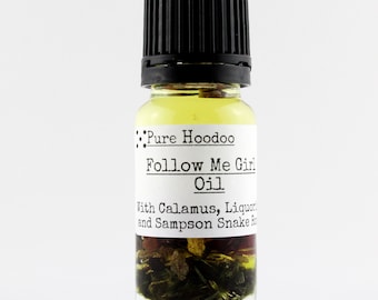 FOLLOW ME GIRL Oil | Attract or Dominate a Lover - Pure Hoodoo | 10ml Handmade Magic Oil