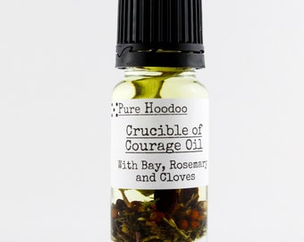 CRUCIBLE OF COURAGE Oil | Overcome Fear and Doubt, and Promote Confidence, Willpower and Bravery - Pure Hoodoo | 10ml Handmade Magic Oil