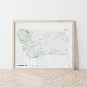 Montana Mountain Ranges Map, Map of Montana, Montana Map, Montana Mountains, Map of Montana Mountain Ranges, Big Belts, Beartooths, Montana