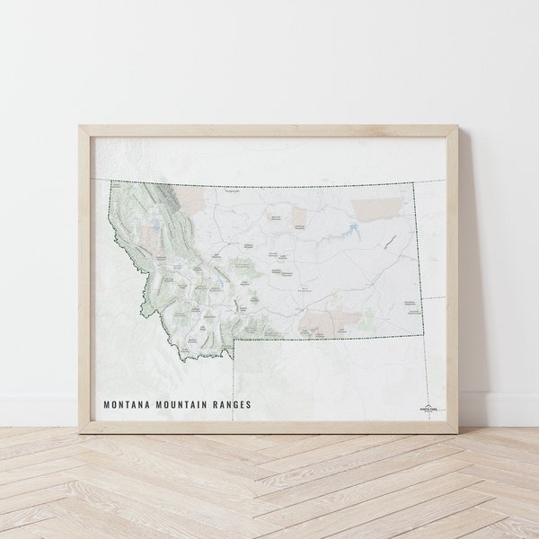 Montana Mountain Ranges Map, Map of Montana, Montana Map, Montana Mountains, Map of Montana Mountain Ranges, Big Belts, Beartooths, Montana