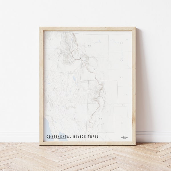 Continental Divide Trail Map, Continental Divide Trail, Hiking Gift, Walking Gift, Thru-Hiker, CDT Map, CDT Thru Hike, Long Distance Hiking