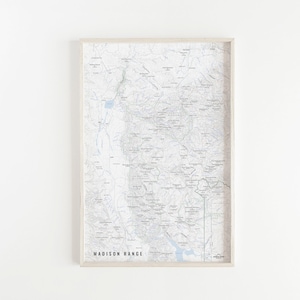 Madison Range Map - Madison Mountains, Madison Range, Ennis Montana, Ennis, Big Sky, Gallatin Canyon, Montana Map, Lee Metcalf, Sphinx Mtn