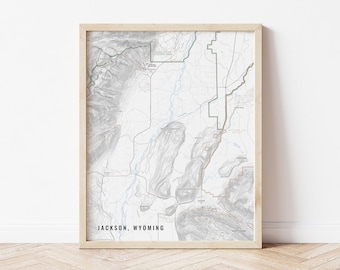 Jackson, Wyoming Map - Jackson Hole, Jackson Hole Mountain Resort, Snow King, Wilson, Grand Teton