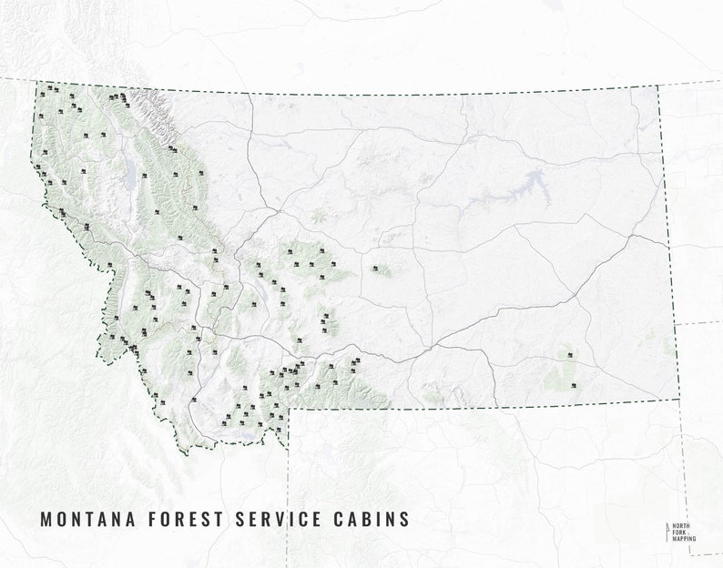 Montana Forest Service Cabin Map - Il 794xN.2808996498 O8l2 
