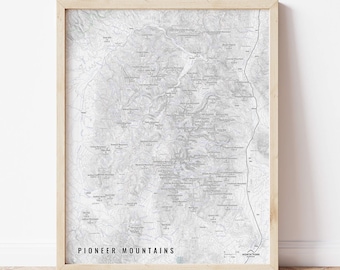 Pioneer Mountains Map - Pioneer Mountains, The Pioneers, Dillon Montana, Divide, Wisdom