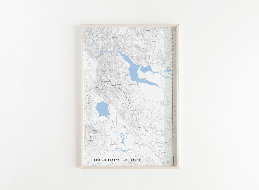 Lionhead Henrys Lake Range Map Lionhead Range, Henrys Lake Range, West