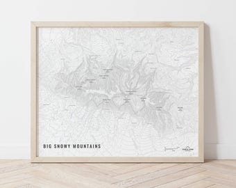 Big Snowy Mountains Map - Snowy Mountains, Big Snowy Mountains, Little Snowy Mountains, Lewistown Montana