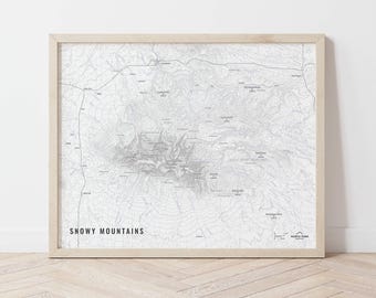 Snowy Mountains Map - Snowy Mountains, Big Snowy Mountains, Little Snowy Mountains, Lewistown Montana