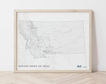 Montana Nordic Ski Area Map - Crosscountry Ski Map, Crosscut, Bigfork, Big Sky, Chief Joseph, Homestake, Lolo, Lone Mountain, Red Lodge