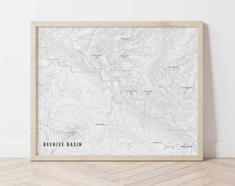 Beehive Basin Map - Beehive Basin, Big Sky, Moonlight Basin