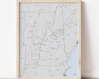 Vermont and New Hampshire Ski Map - Mount Snow, Stratton, Okemo, Killington, Pico, Sugarbush, Smugglers Notch, Stowe, Sugarloaf, Cochran