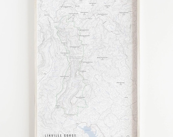 Linville Gorge Map - Linville Gorge, Blue Ridge Mountains, Grand Canyon of the East, Spruce Pine, Banner Elk