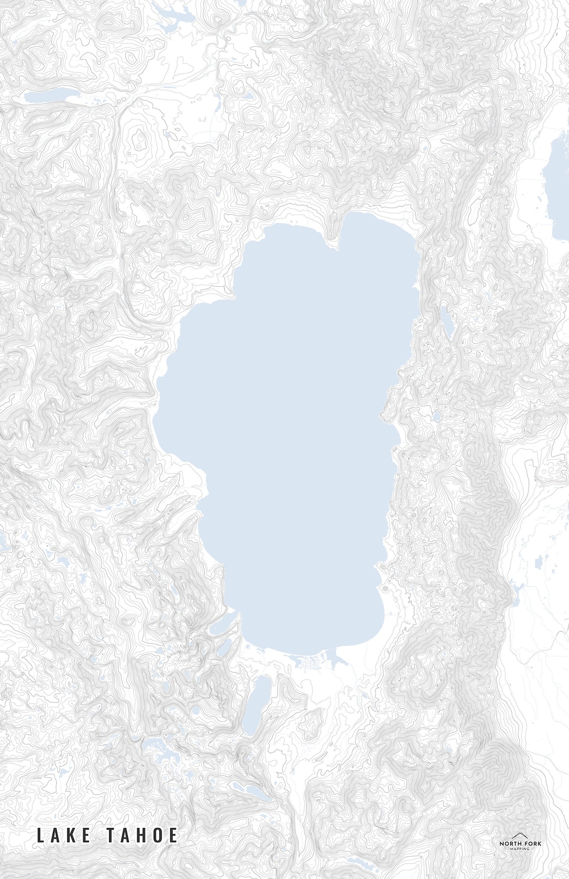 Lake Tahoe Map Lake Tahoe, Tahoe, Lake Tahoe Art, Lake Tahoe Print
